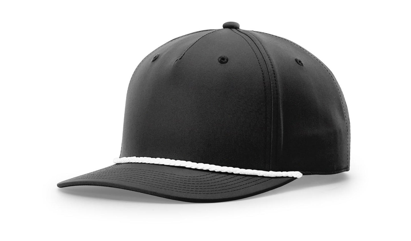 Richardson 258 5 Panel Rope Cap with Custom Leather Patch