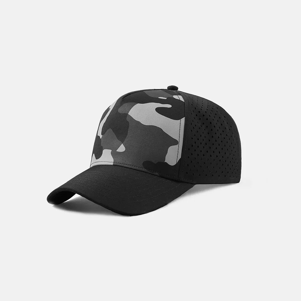 Custom Laser Perforated 5 Panel Snapback Golf Hat