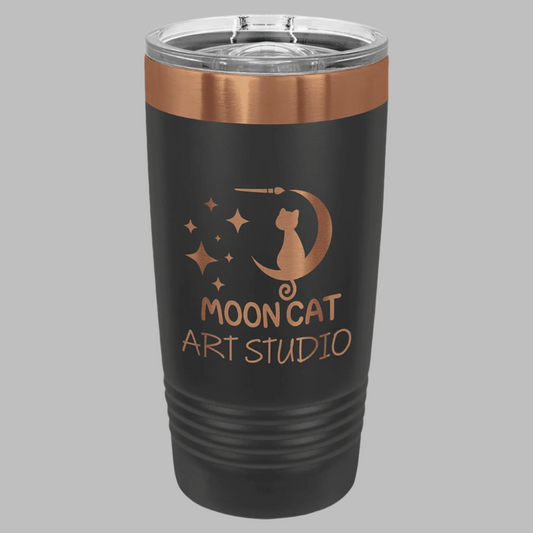 Custom Engraved 20oz Rose Gold Plated Tumbler