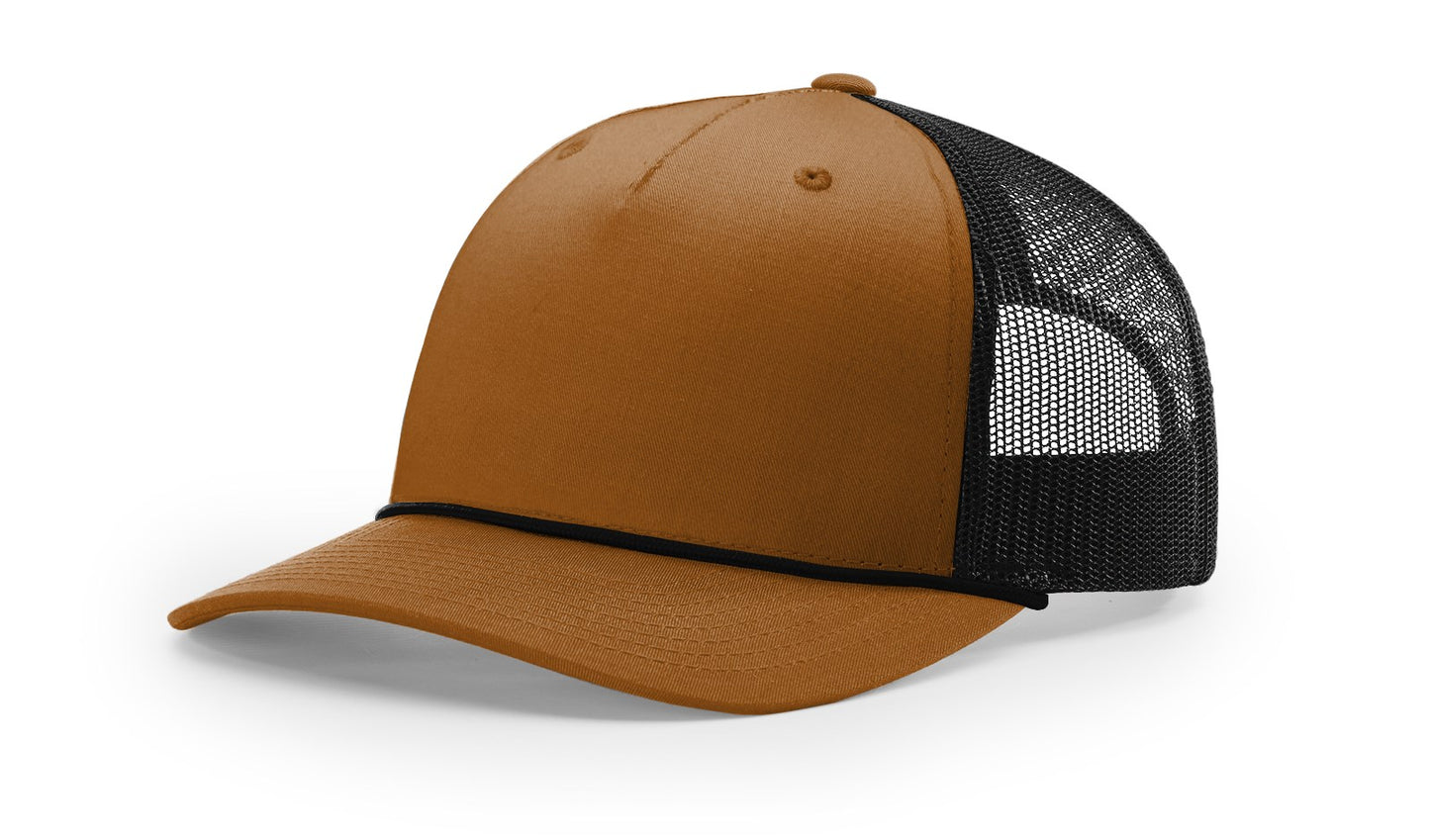Richardson 112FPR Rope Trucker with Custom Leather Patch