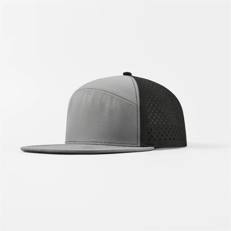 Custom 6-Panel Flat Bil Performance Snapback Golf Hat