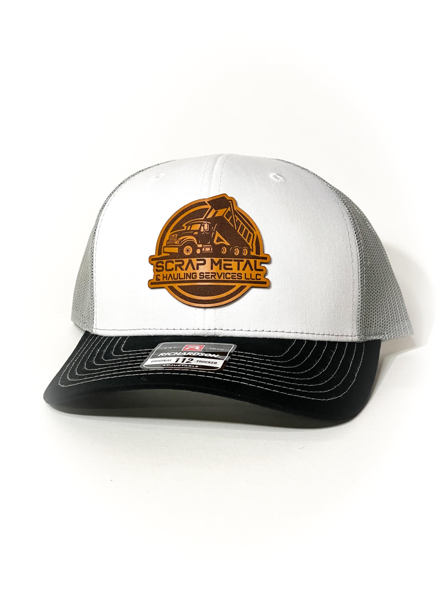 Tri-Color Richardson 112 Trucker with Custom Leather Patch