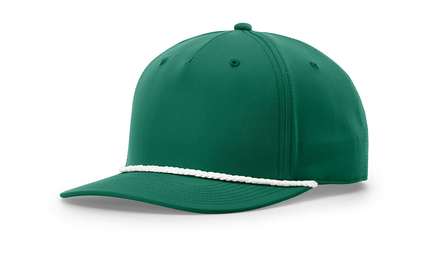 Richardson 258 5 Panel Rope Cap with Custom Leather Patch