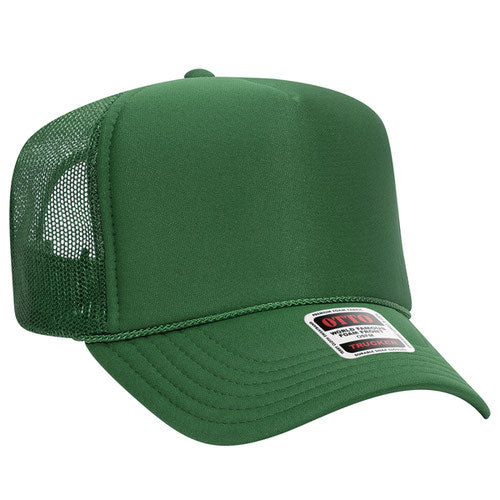 Otto Foam Trucker High Crown 5 Panel with Custom Leather Patch