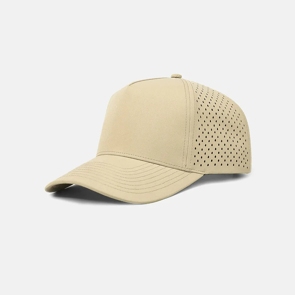 Custom Laser Perforated 5 Panel Snapback Golf Hat