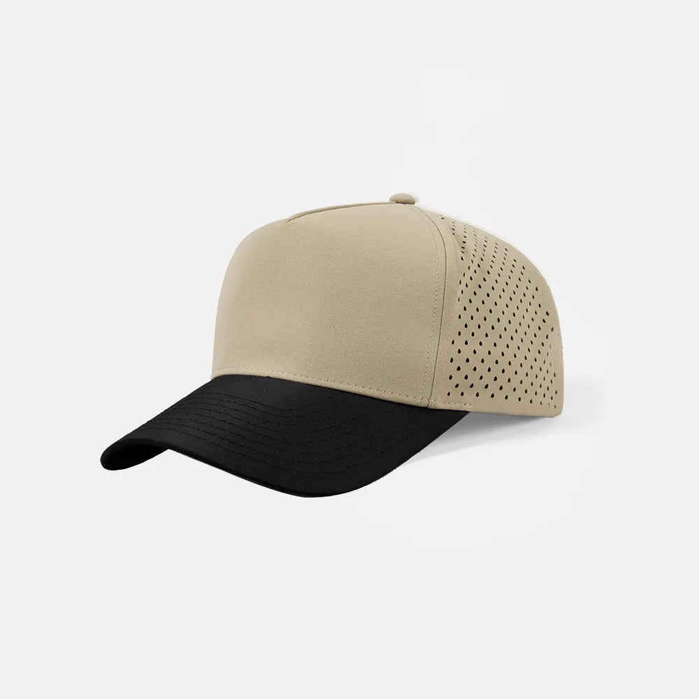 Custom Laser Perforated 5 Panel Snapback Golf Hat