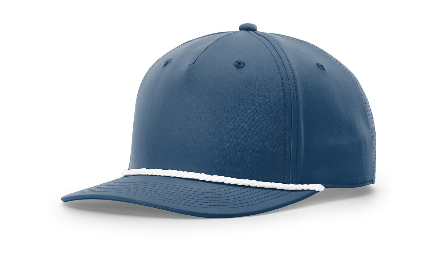 Richardson 258 5 Panel Rope Cap with Custom Leather Patch
