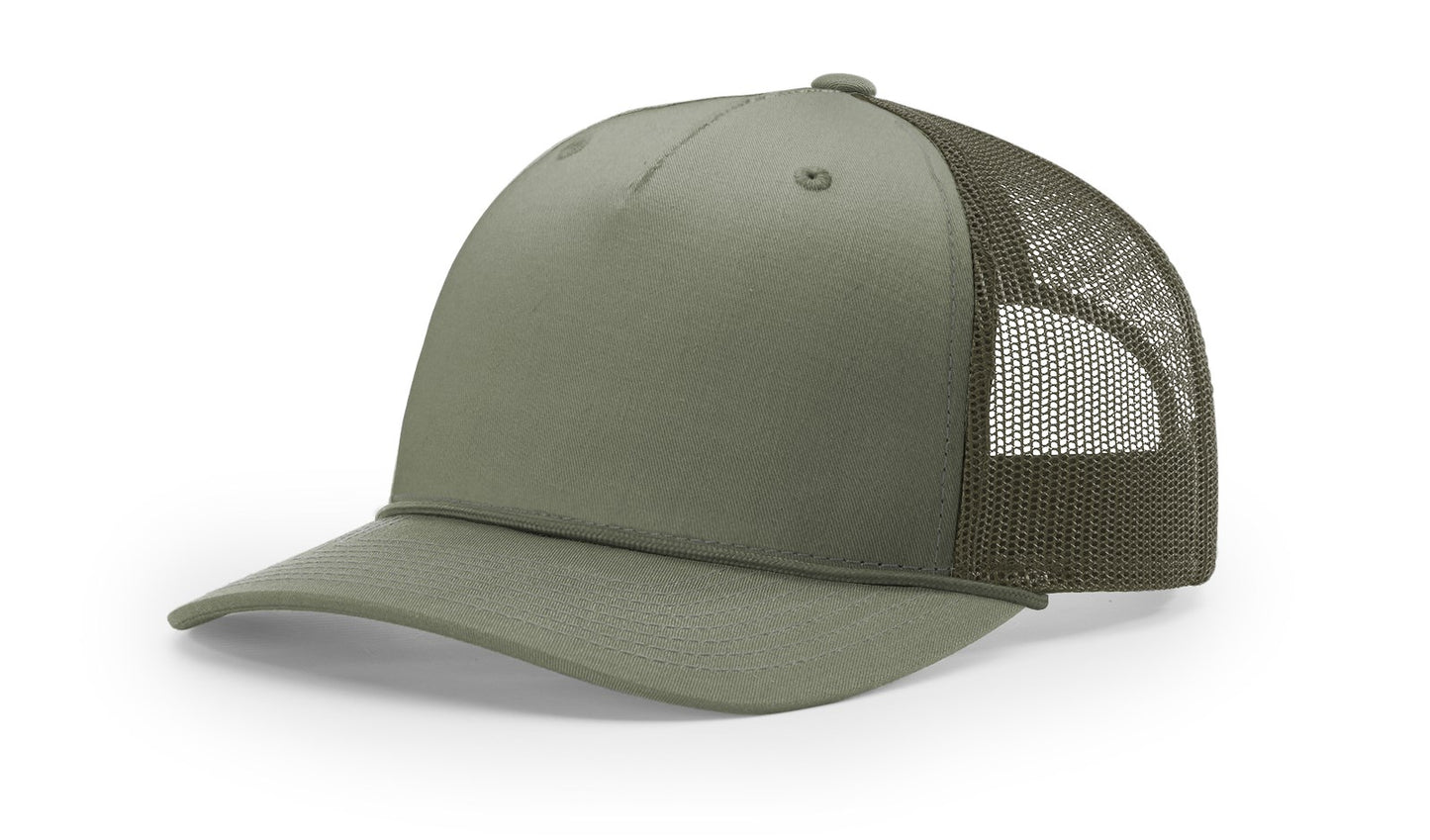 Richardson 112FPR Rope Trucker with Custom Leather Patch