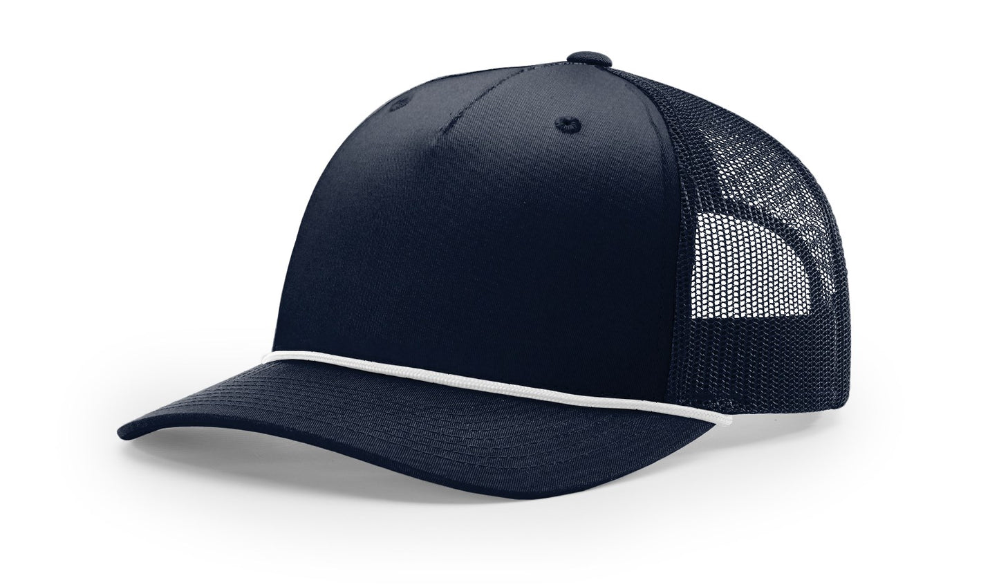 Richardson 112FPR Rope Trucker with Custom Leather Patch