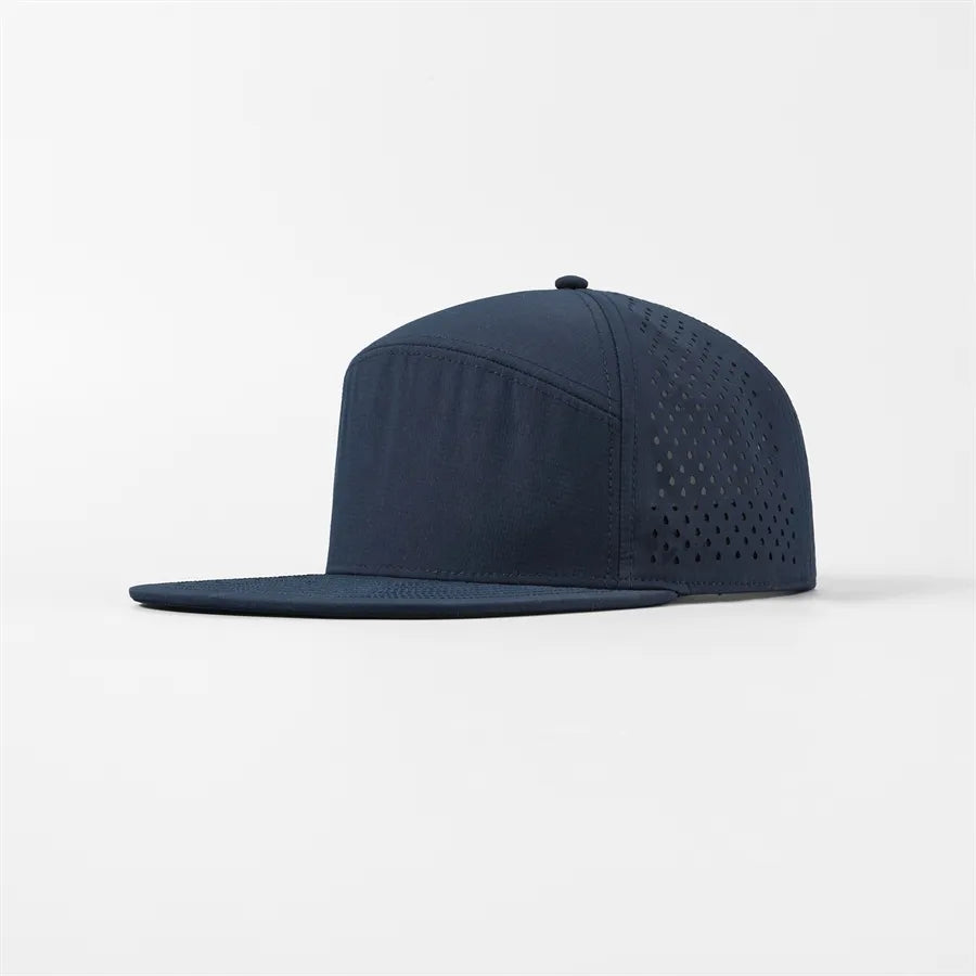 Custom 6-Panel Flat Bil Performance Snapback Golf Hat