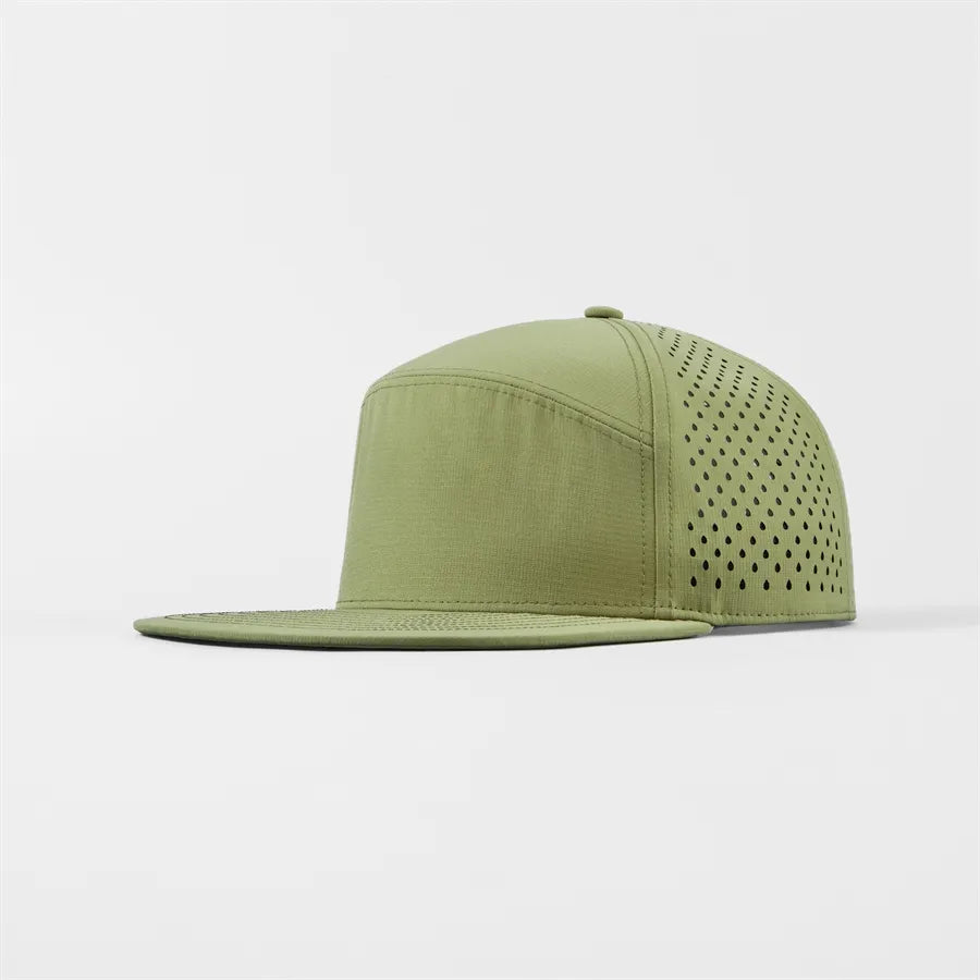 Custom 6-Panel Flat Bil Performance Snapback Golf Hat