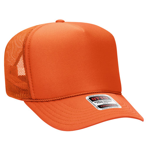Otto Foam Trucker High Crown 5 Panel with Custom Leather Patch
