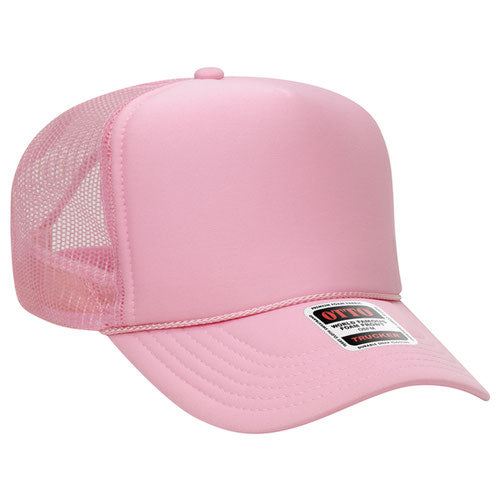 Otto Foam Trucker High Crown 5 Panel with Custom Leather Patch