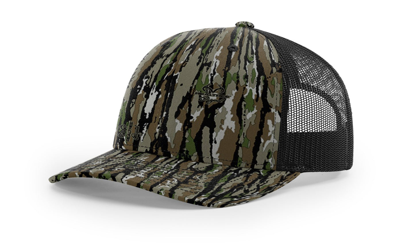 Camo Richardson 112P Trucker with Custom Leather Patch