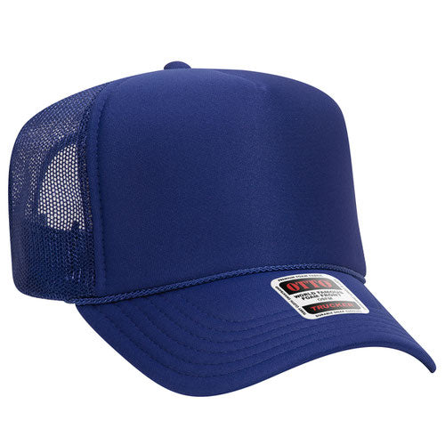Otto Foam Trucker High Crown 5 Panel with Custom Leather Patch
