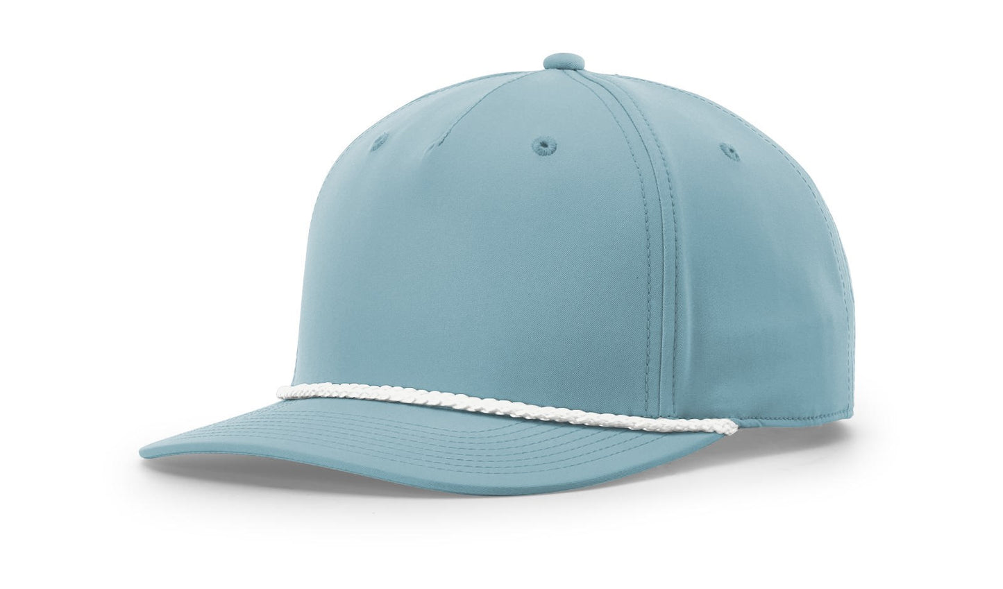 Richardson 258 5 Panel Rope Cap with Custom Leather Patch