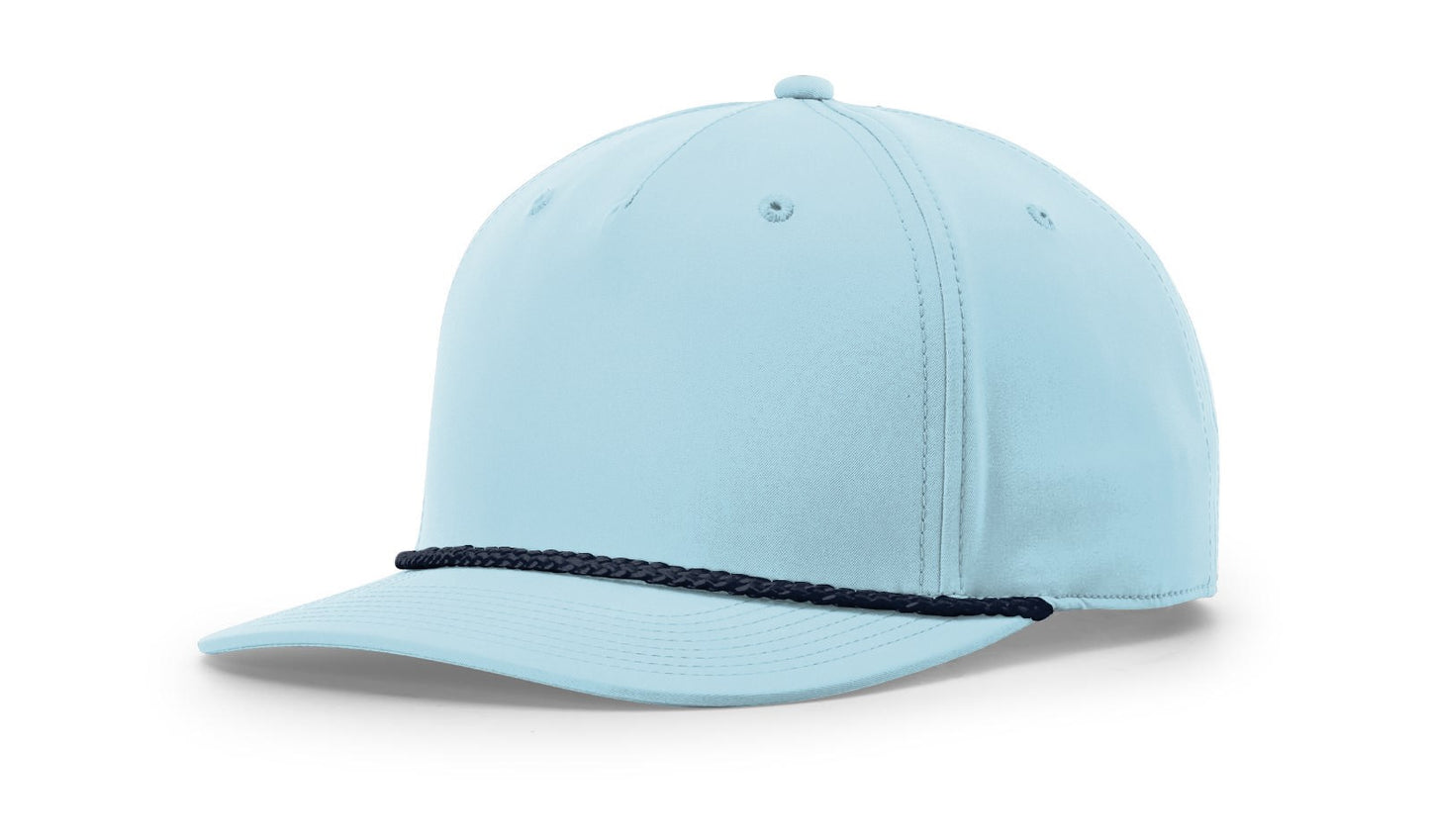 Richardson 258 5 Panel Rope Cap with Custom Leather Patch