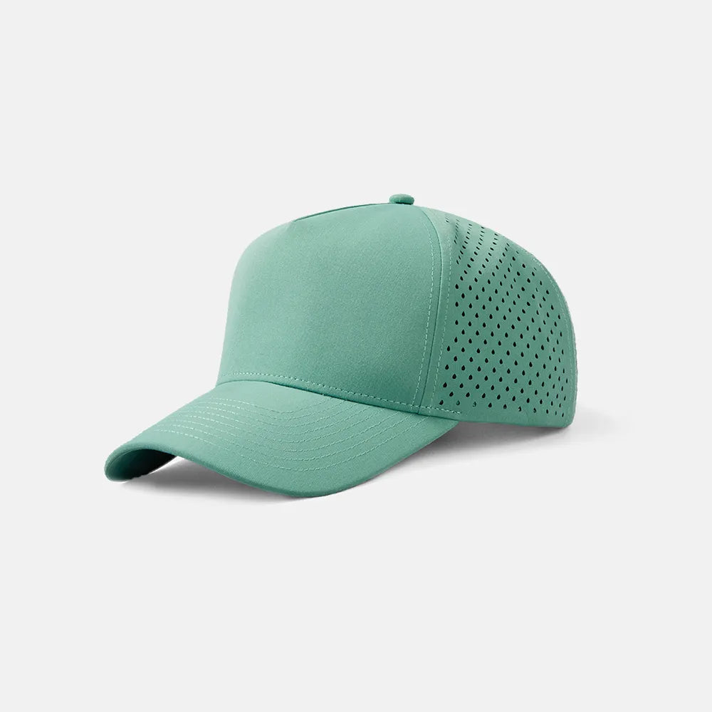 Custom Laser Perforated 5 Panel Snapback Golf Hat