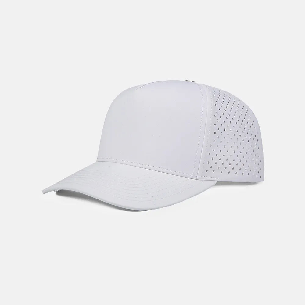 Custom Laser Perforated 5 Panel Snapback Golf Hat