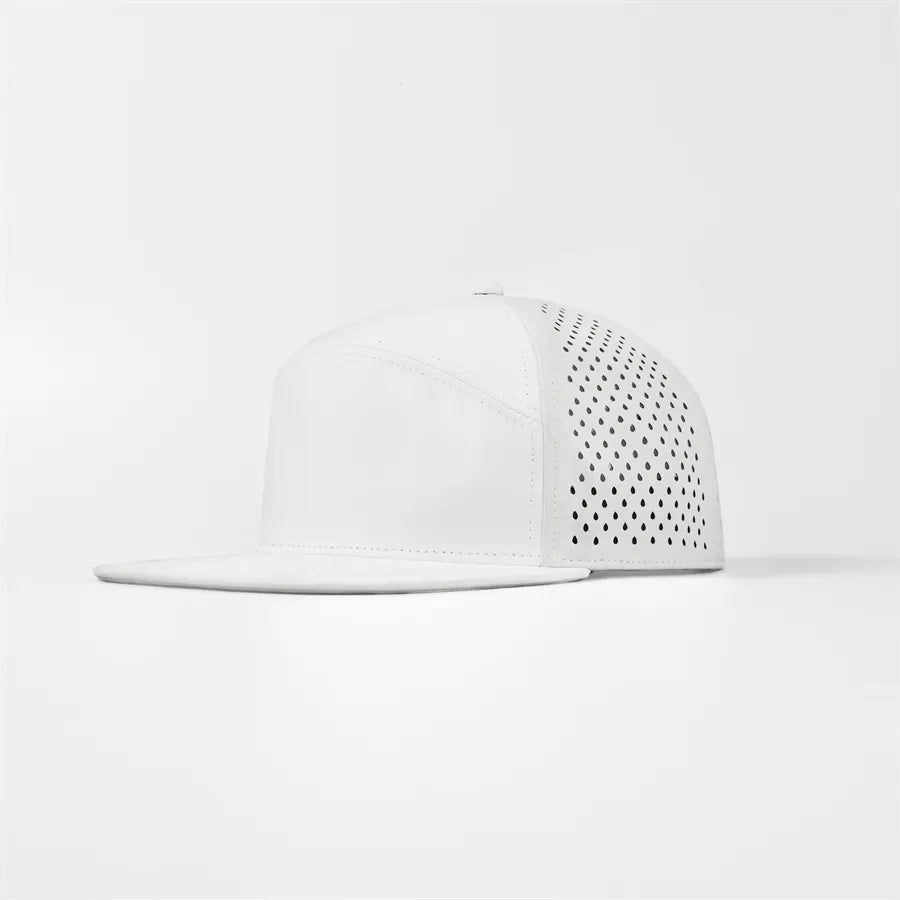 Custom 6-Panel Flat Bil Performance Snapback Golf Hat