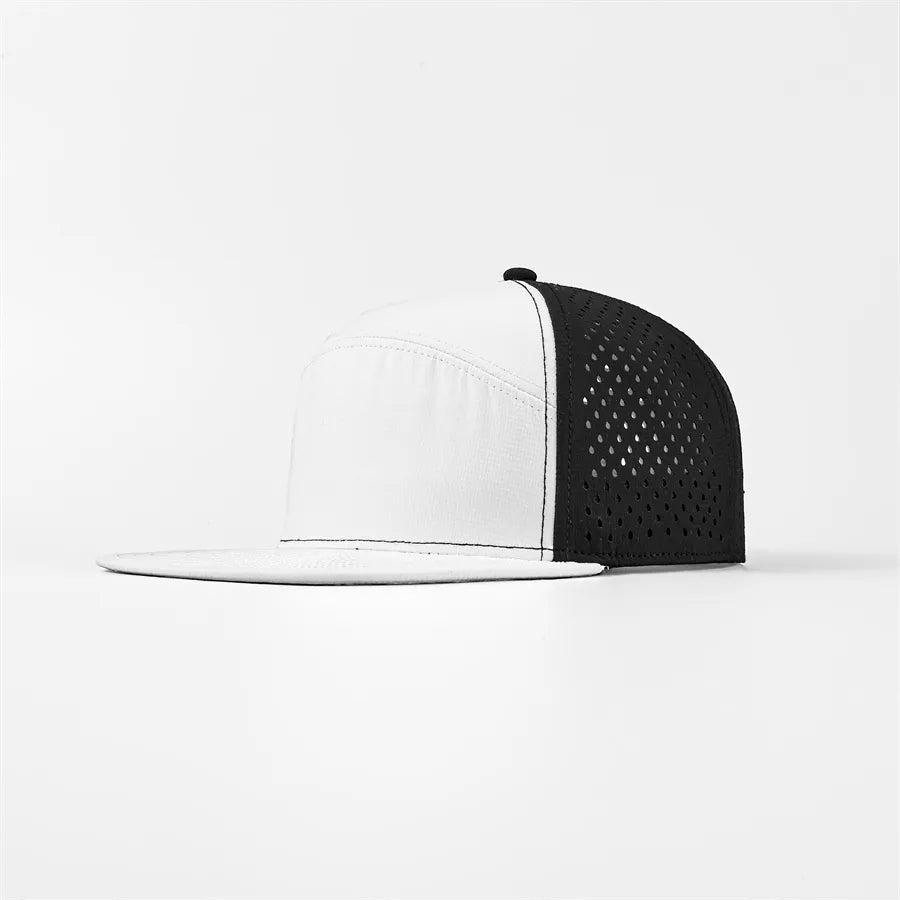 Custom 6-Panel Flat Bil Performance Snapback Golf Hat