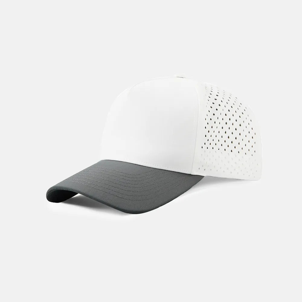 Custom Laser Perforated 5 Panel Snapback Golf Hat