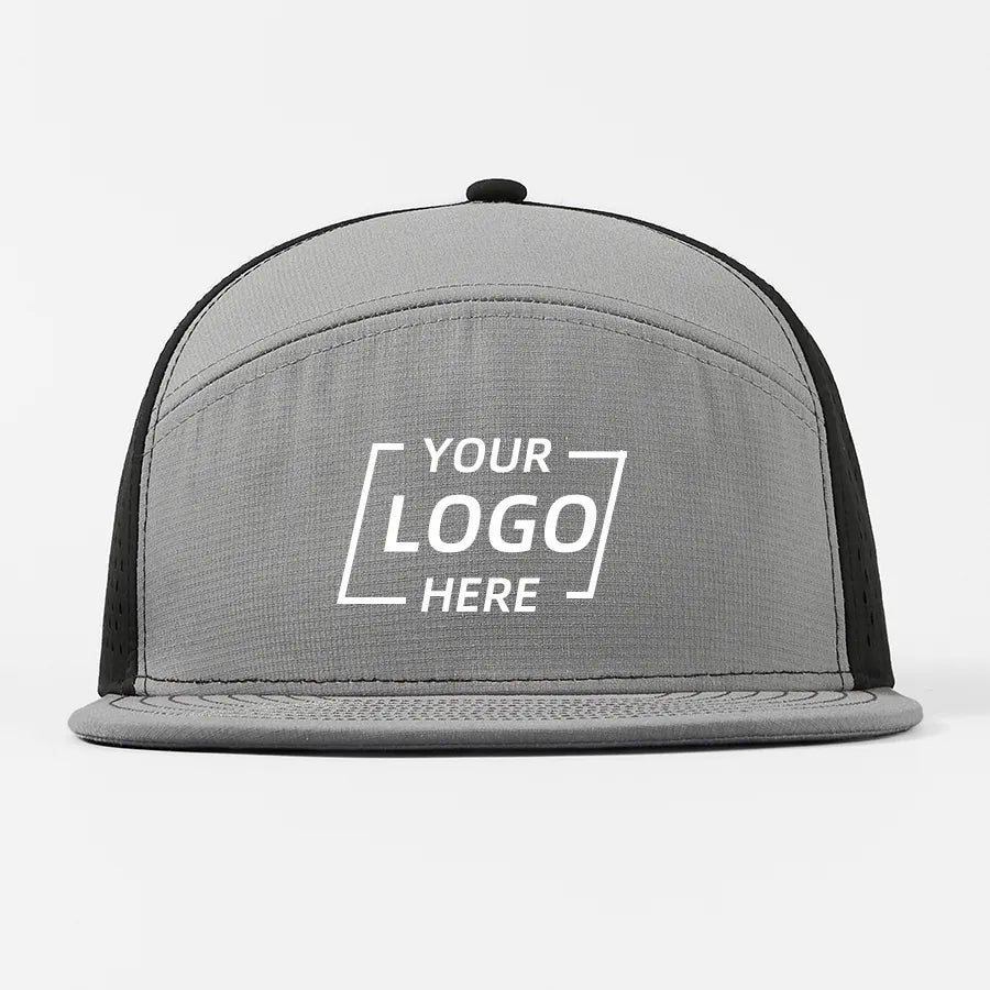 Custom 6-Panel Flat Bil Performance Snapback Golf Hat