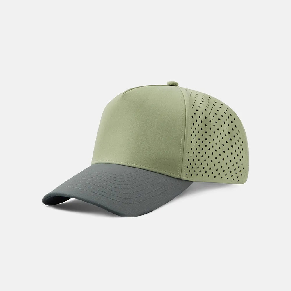 Custom Laser Perforated 5 Panel Snapback Golf Hat