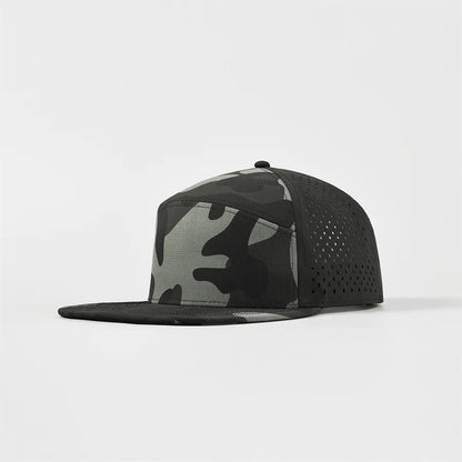 Custom 6-Panel Flat Bil Performance Snapback Golf Hat