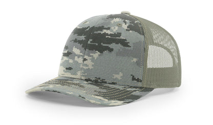 Camo Richardson 112 Trucker with Custom Leather Patch