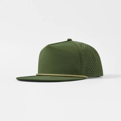 Custom 5-Panel Flat Bil Performance Snapback Golf Hat