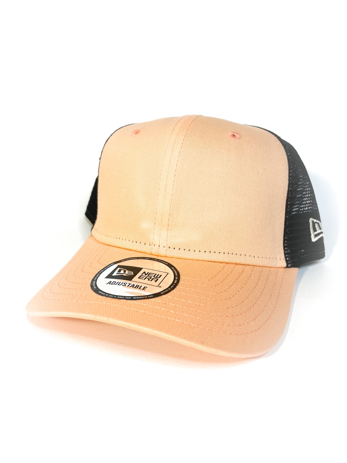 Peach Custom Leather Patch New Era Hat