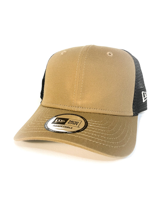 Khaki Custom Leather Patch New Era Hat