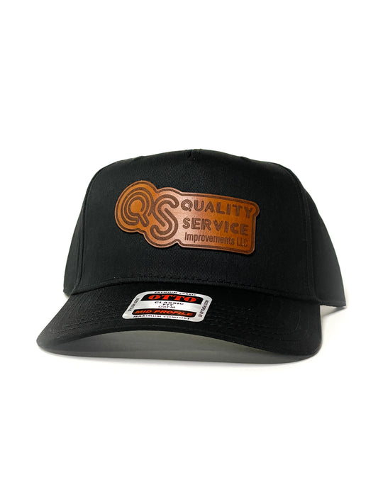 Solid Color Otto Mid Profile 5 Panel with Custom Leather Patch