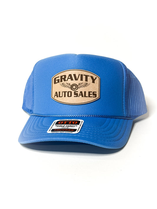 Otto Foam Trucker High Crown 5 Panel with Custom Leather Patch