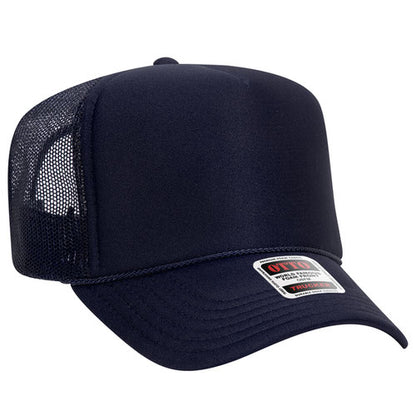 Otto Foam Trucker High Crown 5 Panel with Custom Leather Patch