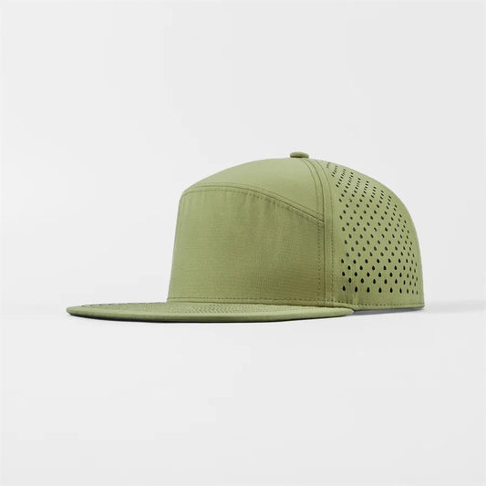 Custom 6-Panel Flat Bil Performance Snapback Golf Hat