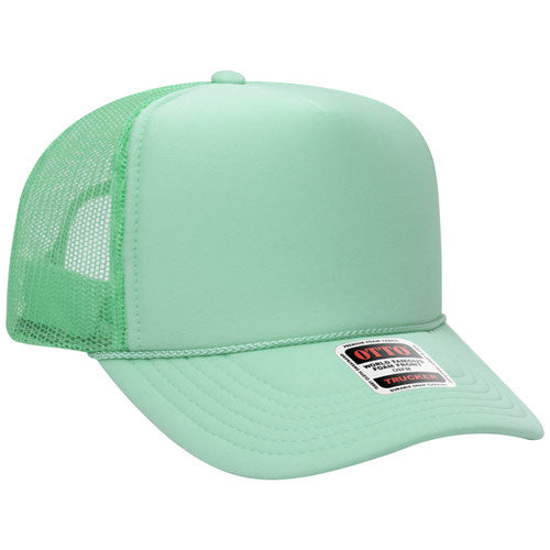 Otto Foam Trucker High Crown 5 Panel with Custom Leather Patch