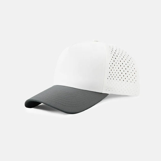 Custom Laser Perforated 5 Panel Snapback Golf Hat